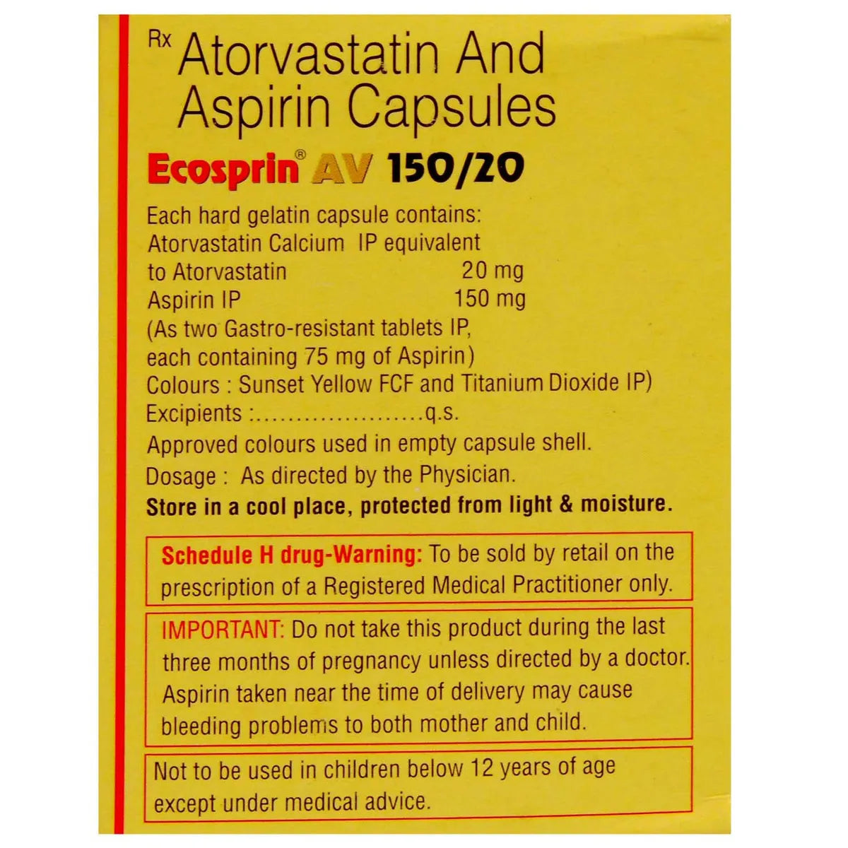 Ecosprin Av 150/20 Capsule 10