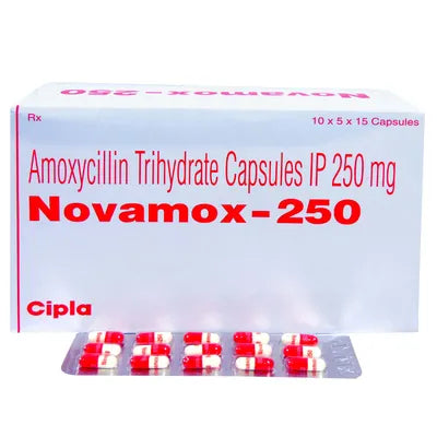 Novamox 250mg Capsule 15'S