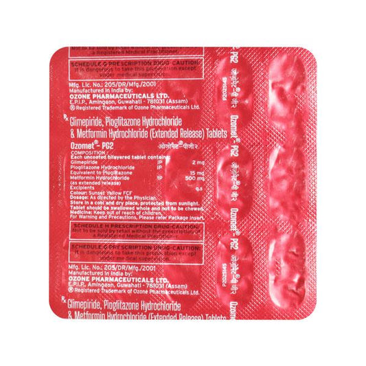 Ozomet Pg2 Tablet 15'S