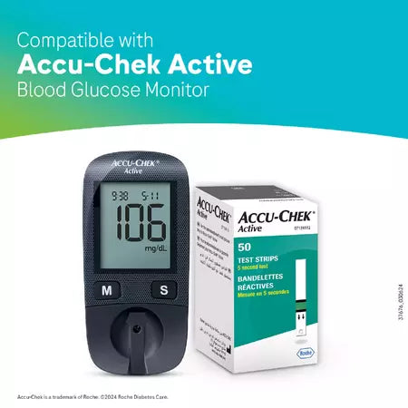 Accu-Chek Active Glucometer Test Strips Box Of 50