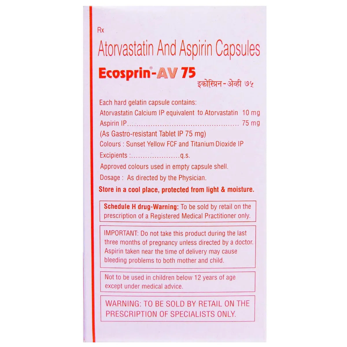 Ecosprin Av 75 Capsule 15