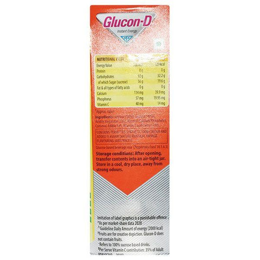 Glucon-D Instant Energy Powder - Tangy Orange (Refill) 1 kg