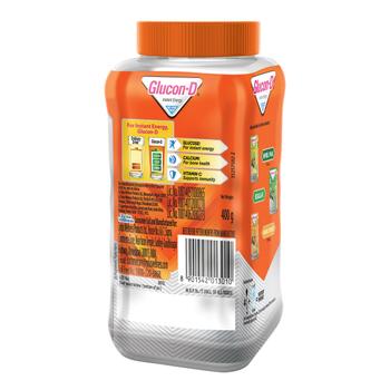 Glucon-D Instant Energy Powder - Tangy Orange (Jar) 400 gm