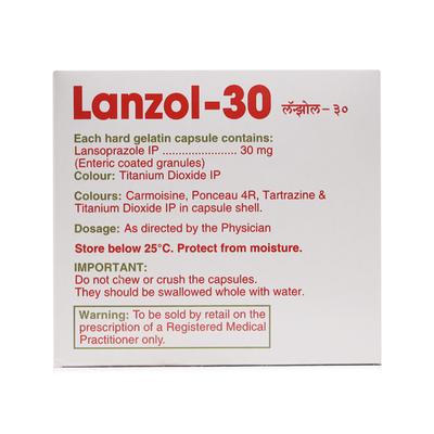 Lanzol 30mg Capsule 10'S