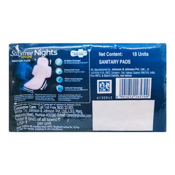 Stayfree Secure Nights Cottony Soft Comfort Sanitary Pad (XL) 18's