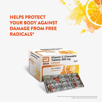 LIMCEE ORANGE FLAVOUR 500mg Chewable Tablet 15's