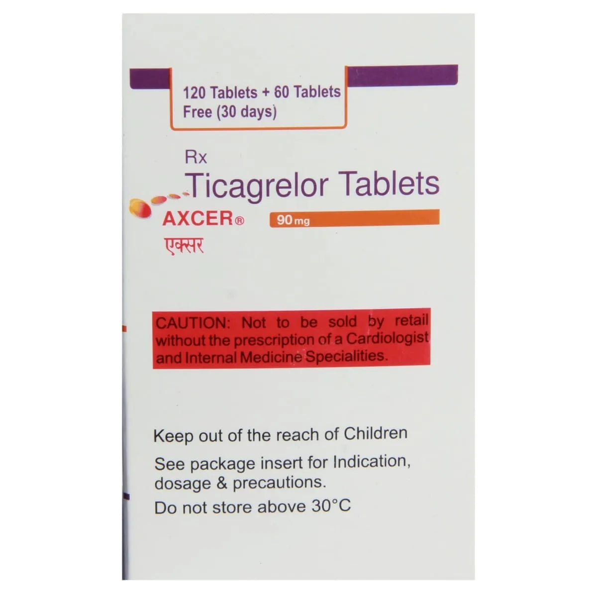 Axcer 90mg Tablet 180's