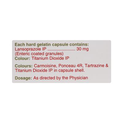 Lanzol 30mg Capsule 10'S