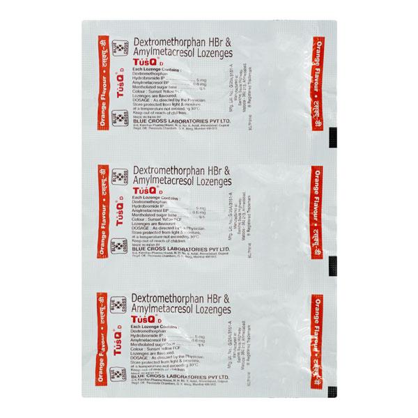 Tusq D Orange Cough Lozenges 6'S