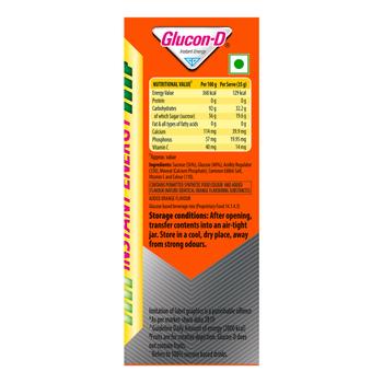 Glucon-D Instant Energy Powder - Tangy Orange (Refill) 450 gm