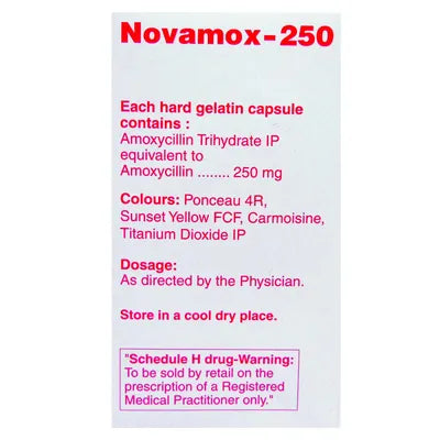 Novamox 250mg Capsule 15'S