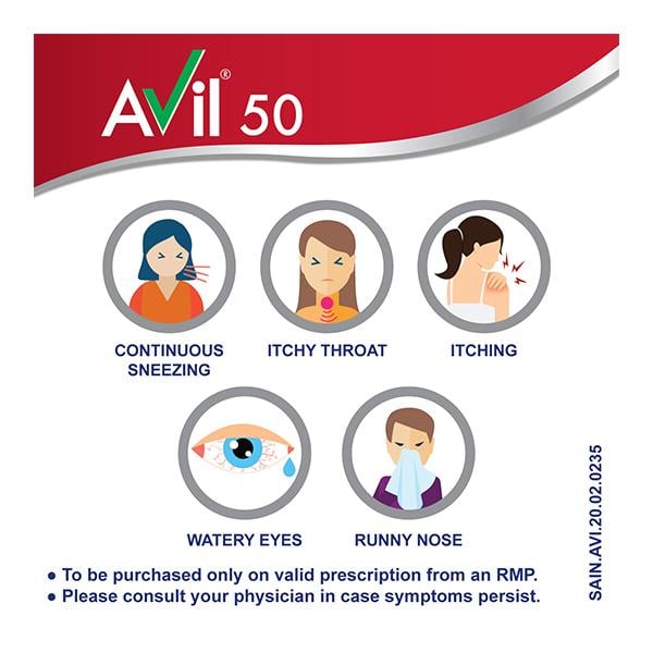 Avil 50mg Tablet 15'S