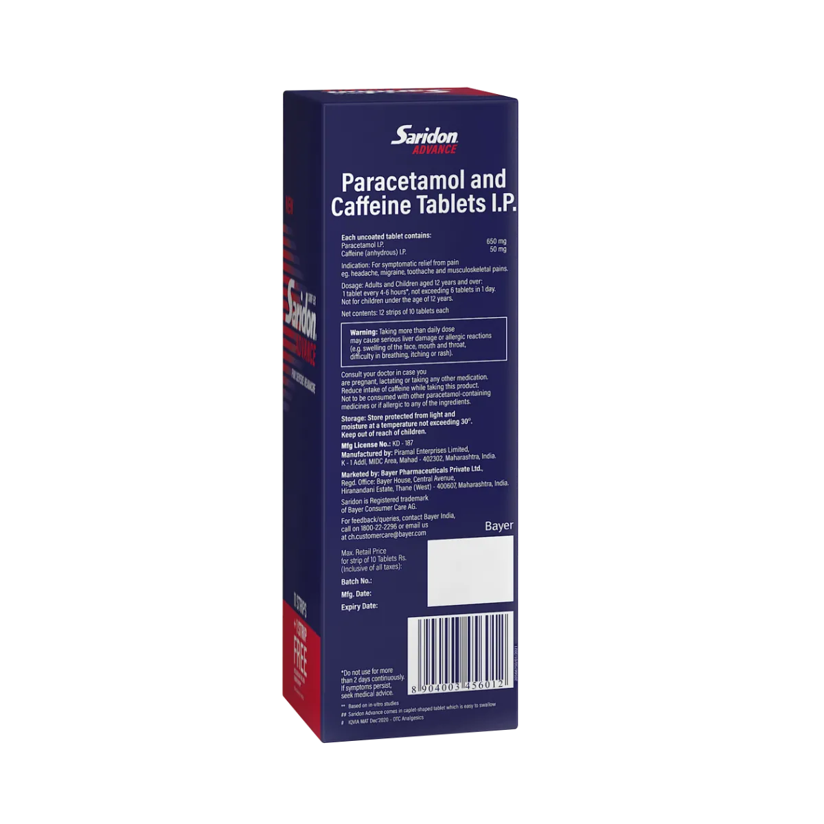 Saridon Advance Tablet 10