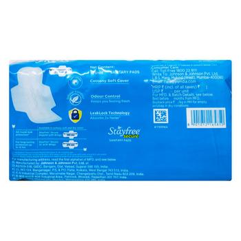 Stayfree Secure Cottony Soft Cover with Wings Sanitary Pads - Regular 18's