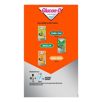 Glucon-D Instant Energy Powder - Tangy Orange (Jar) 400 gm