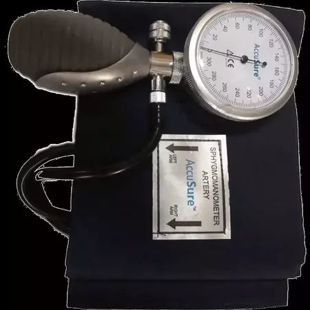 Accusure Manual Blood Pressure Monitor With Aneroid Gauge - Professional-Grade Sphygmomanometer