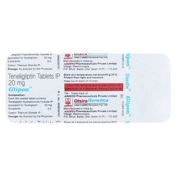 Glipon 20mg Tablet 10'S