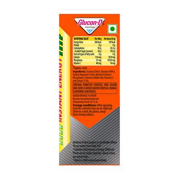 Glucon-D Instant Energy Powder - Tangy Orange (Refill) 200 gm