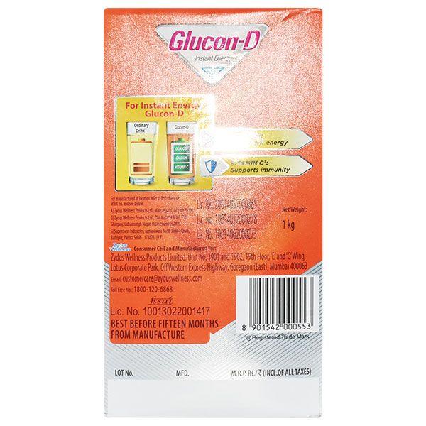 Glucon-D Instant Energy Powder - Tangy Orange (Refill) 1 kg