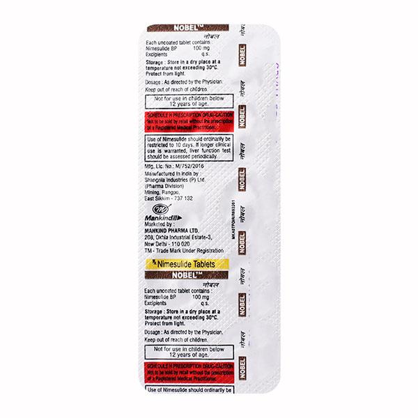 Nobel 100mg Tablet 10'S