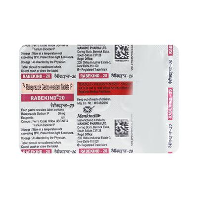 RABEKIND 20mg Tablet 15's