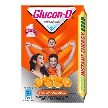 Glucon-D Instant Energy Powder - Tangy Orange (Refill) 450 gm