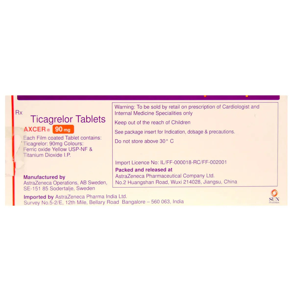Axcer 90mg Tablet 14