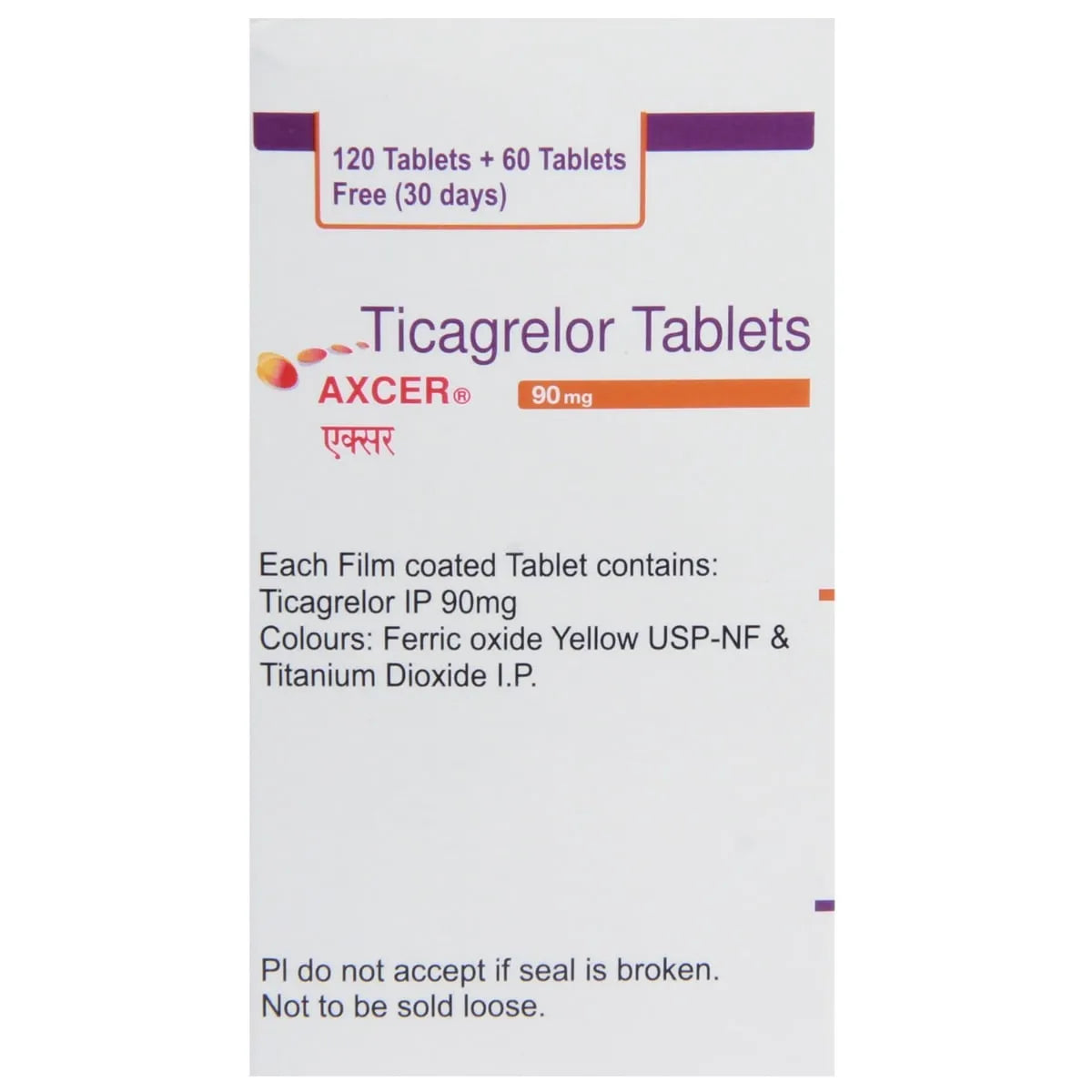 Axcer 90mg Tablet 180's