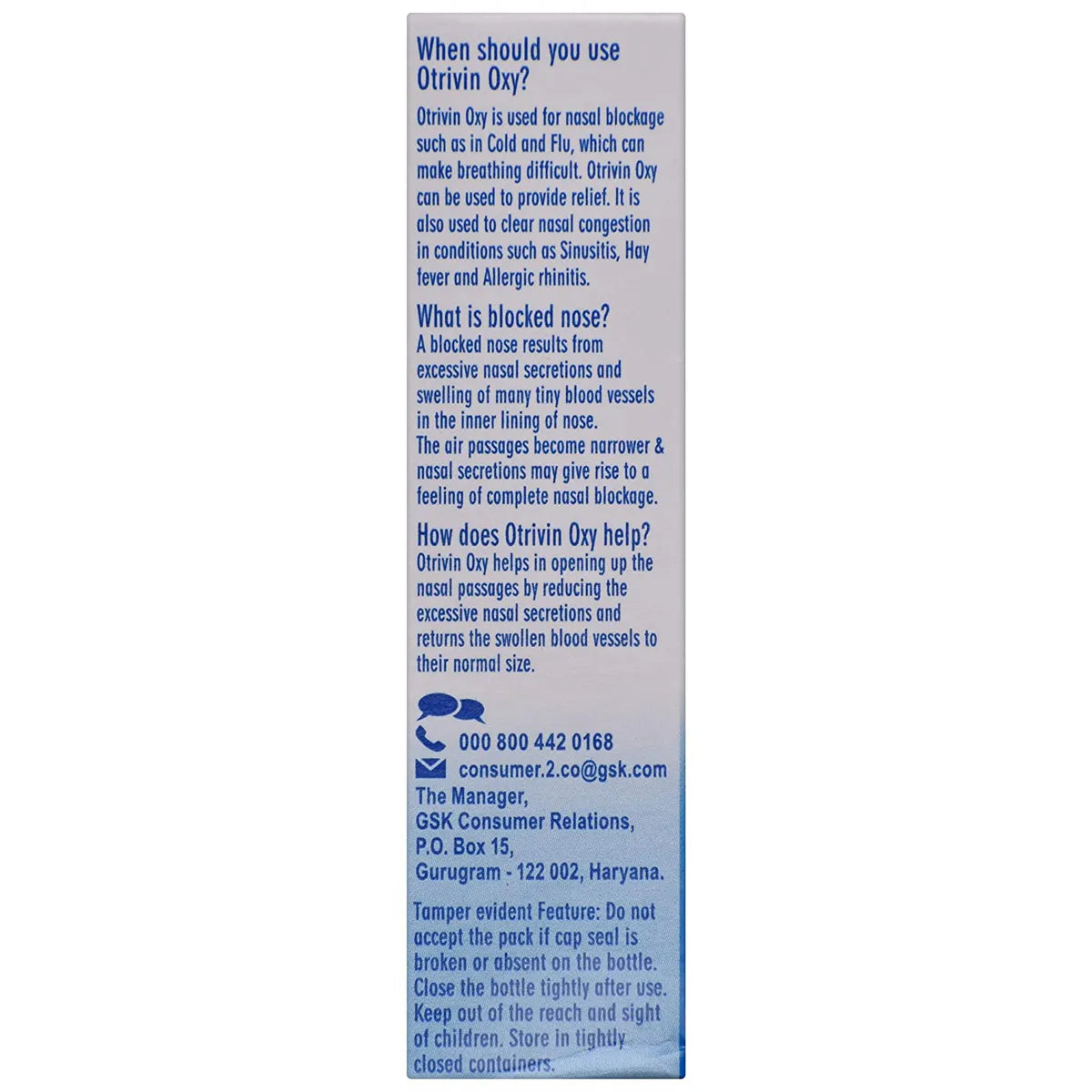 Otrivin Oxy Fast Relief Adult Nasal Spray 10ml