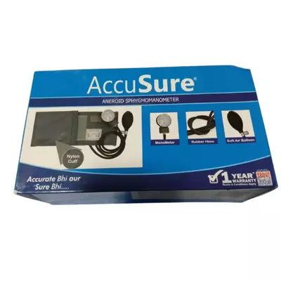 Accusure Manual Blood Pressure Monitor With Aneroid Gauge - Professional-Grade Sphygmomanometer
