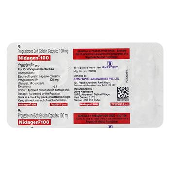 Nidagen 100mg Capsule 10'S