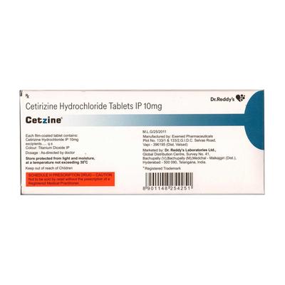 CETZINE 10mg Tablet 15's