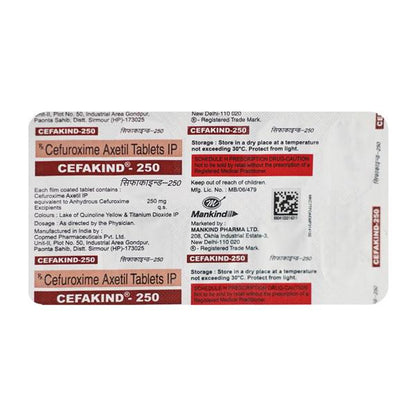 Cefakind 250mg Tablet 10'S