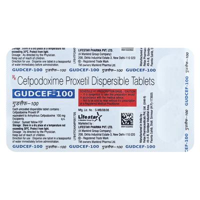 GUDCEF 100mg Dispersible Tablet 10's