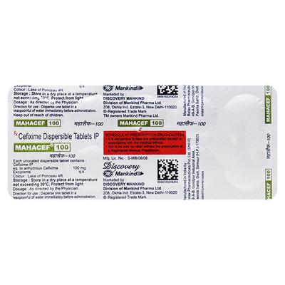 Mahacef 100mg Tablet 10'S