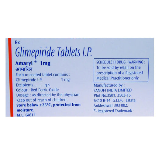 Amaryl 1mg Tablet 30