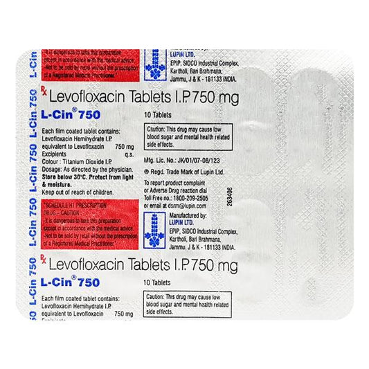 Lcin 750mg Tablet 10'S