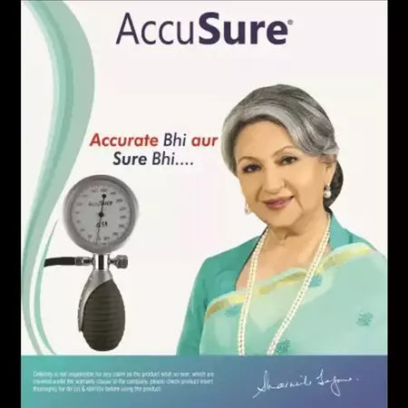Accusure Manual Blood Pressure Monitor With Aneroid Gauge - Professional-Grade Sphygmomanometer