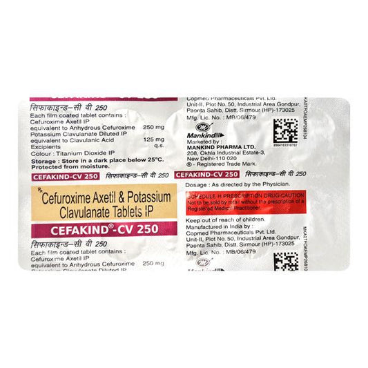Cefakind CV 250mg Tablet 10'S