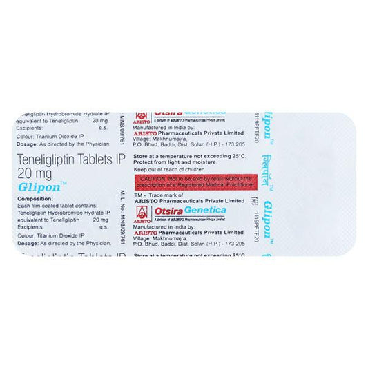 Glipon 20mg Tablet 10'S