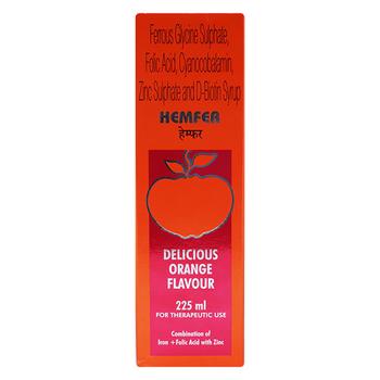 Hemfer delicious orange flavour Syrup 225ml