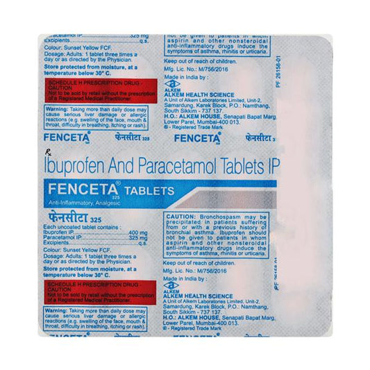 FENCETA 325 Tablet 15's
