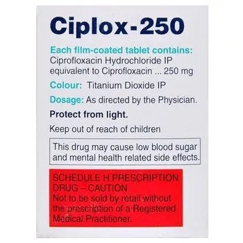 Ciplox 250mg Tablet 10'S