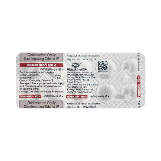 Vomikind MD 4mg Tablet 10'S