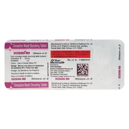 Dizikind MD Tablet 10'S