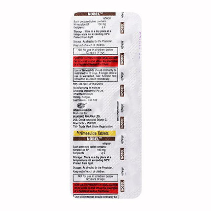 Nobel 100mg Tablet 10'S
