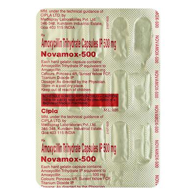 Novamox 500mg Capsule 15'S