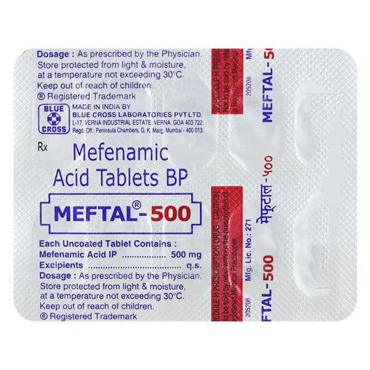 Meftal 500mg Tablet 10'S