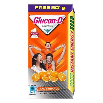 Glucon-D Instant Energy Powder - Tangy Orange (Refill) (75 gm + Free 50 gm)