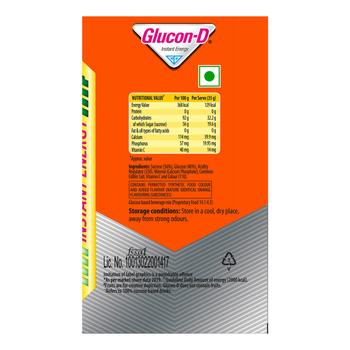 Glucon-D Instant Energy Powder - Tangy Orange (Jar) 400 gm